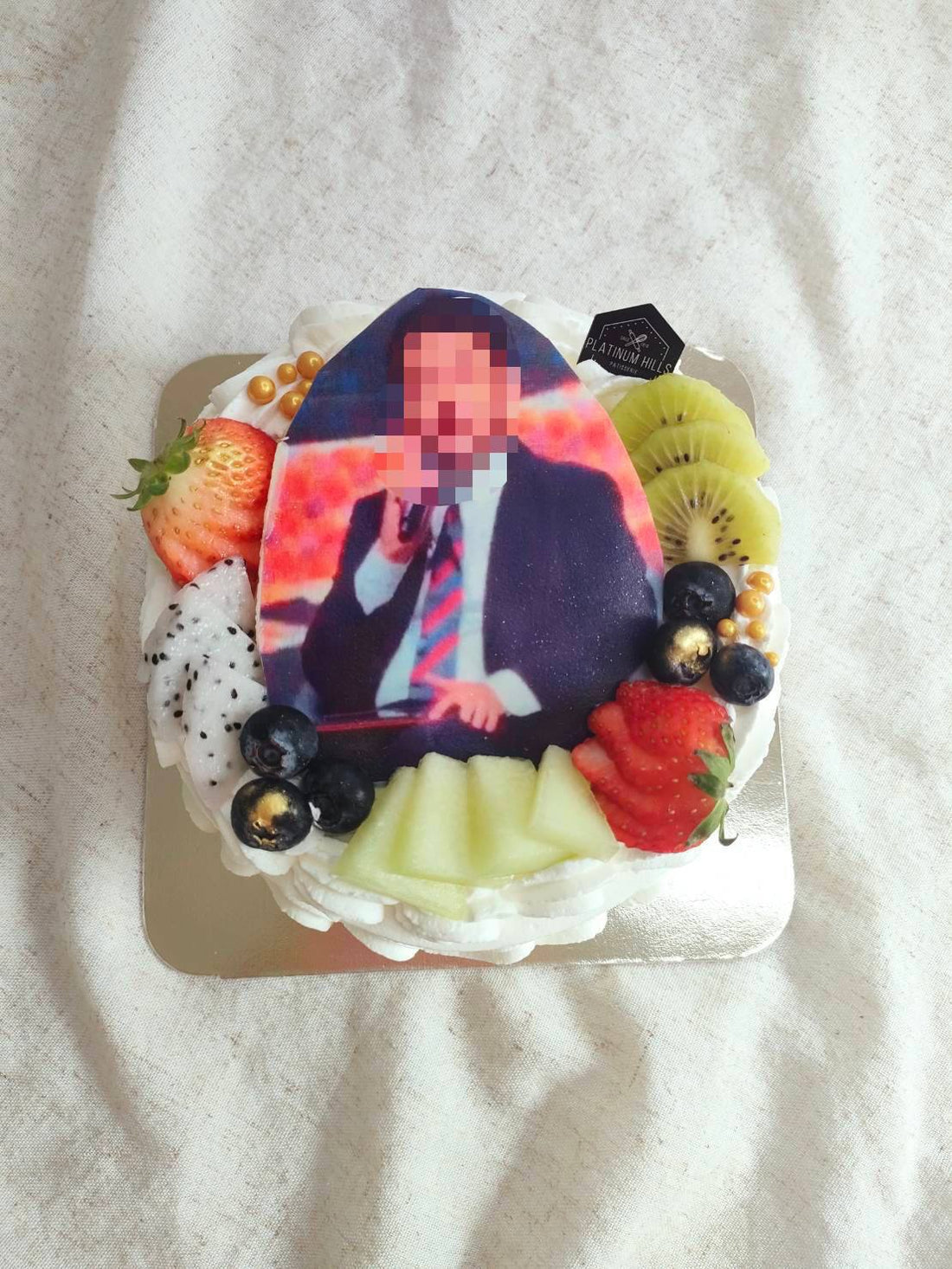 Memorial photo cake